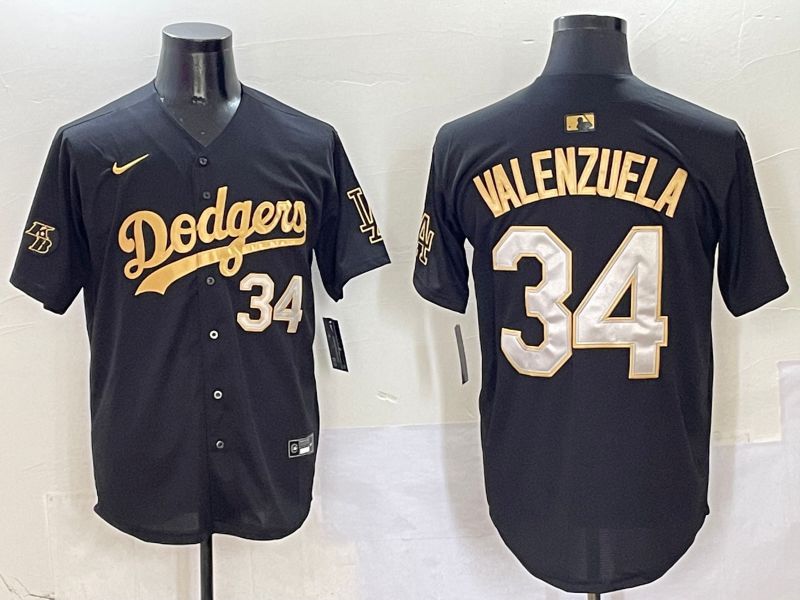 Men Los Angeles Dodgers #34 Valenzuela Black Game Nike 2025 MLB Jersey style 5043->los angeles dodgers->MLB Jersey